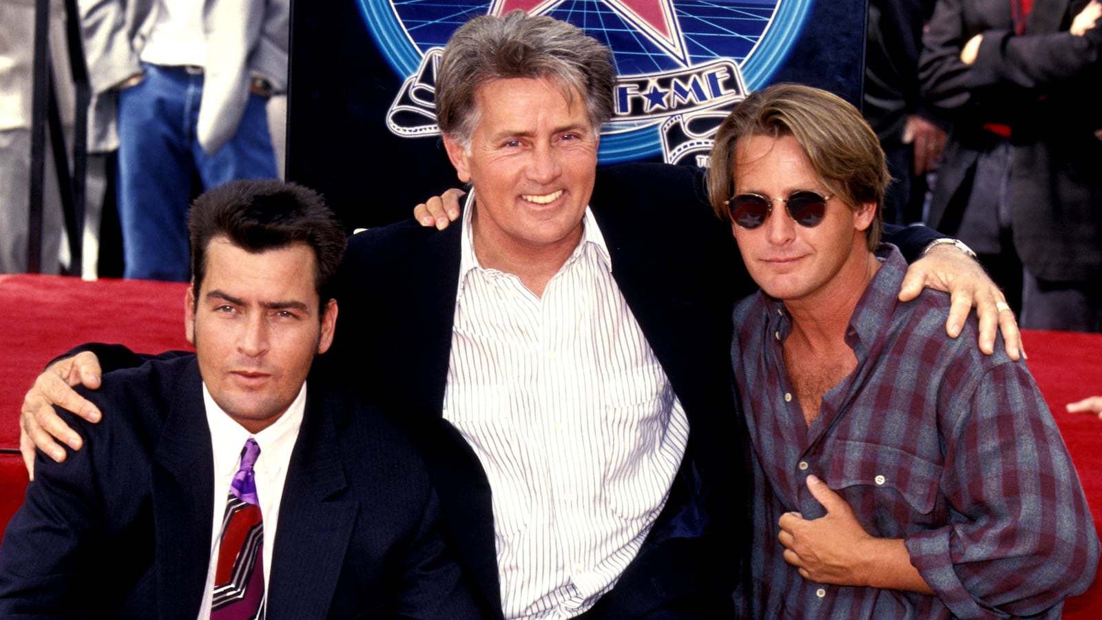 Charlie Sheen, Martin Sheen and Emilio Estevez