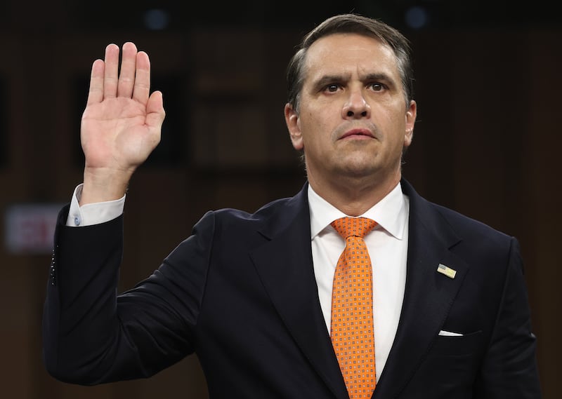 Acting Attorney General Todd Blanche, who previously served as Donald Trump's personal criminal attorney, is sworn in as he appears at his confirmation hearing in front of the Senate Judiciary Committee on Capitol Hill on July 15, 2026.
