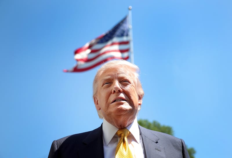 The White House is considering a plan for President Donald Trump, pictured May 12, to issue 250 pardons to mark the 250th anniversary of American independence, according to the WSJ.