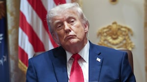 President Donald Trump listens to members of his Cabinet speak during a meeting in the Cabinet Room of the White House on May 27, 2026 in Washington, DC.
