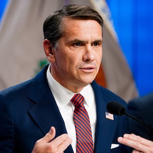 Acting U.S. Attorney General Todd Blanche announces a second indictment of former FBI Director James Comey during a press conference at the Justice Department in Washington, D.C., U.S., April 28, 2026.