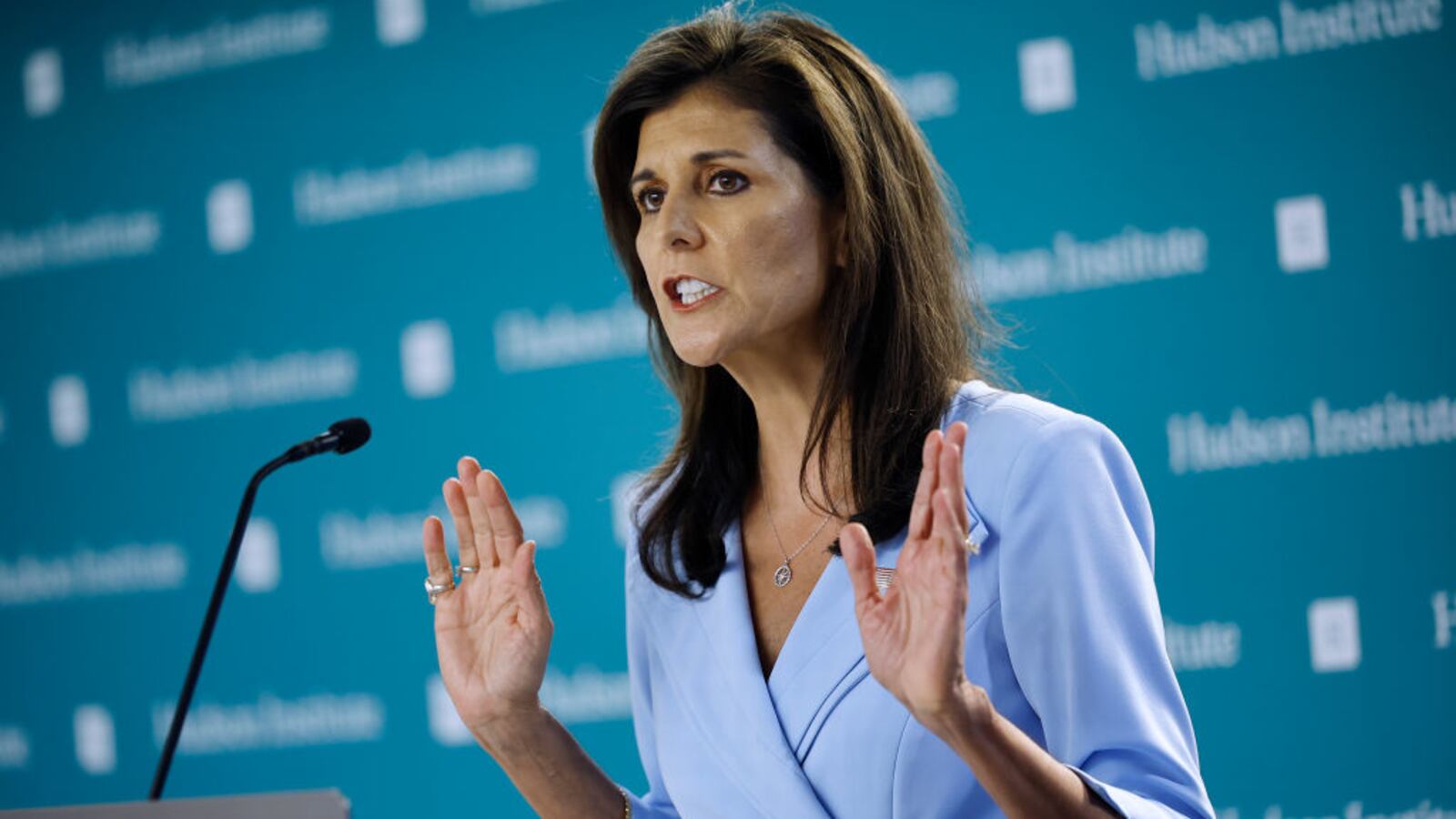 Former U.N. Ambassador Nikki Haley announced that she would vote for former President Donald Trump during an event at the Hudson Institute.