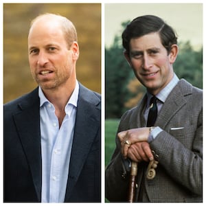 Prince William in 2024 (left); King Charles III, then Prince Charles, in 1978.