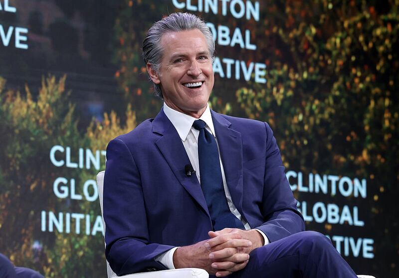 California Gov. Gavin Newsom speaks onstage during the Clinton Global Initiative 2025 Annual Meeting at New York Hilton Midtown on September 24, 2025 in New York City.
