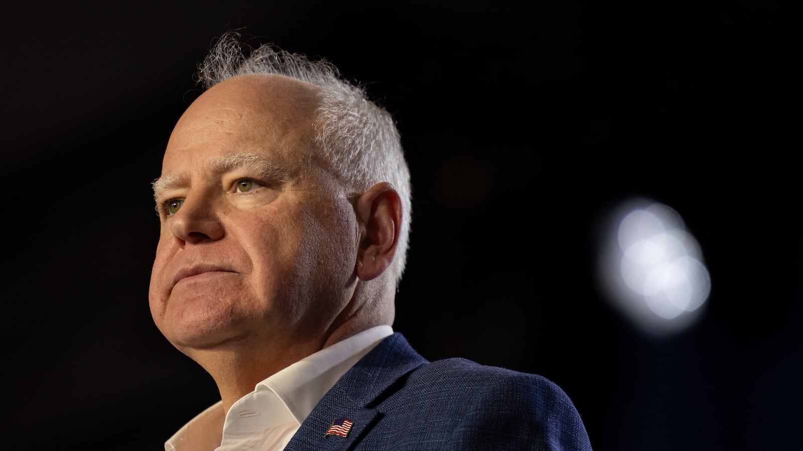 Governor Tim Walz (D-MN) speaks at a campaign rally in Cobb County, Georgia on November 3, 2024.