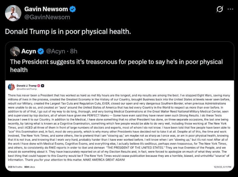Gavin Newsom response