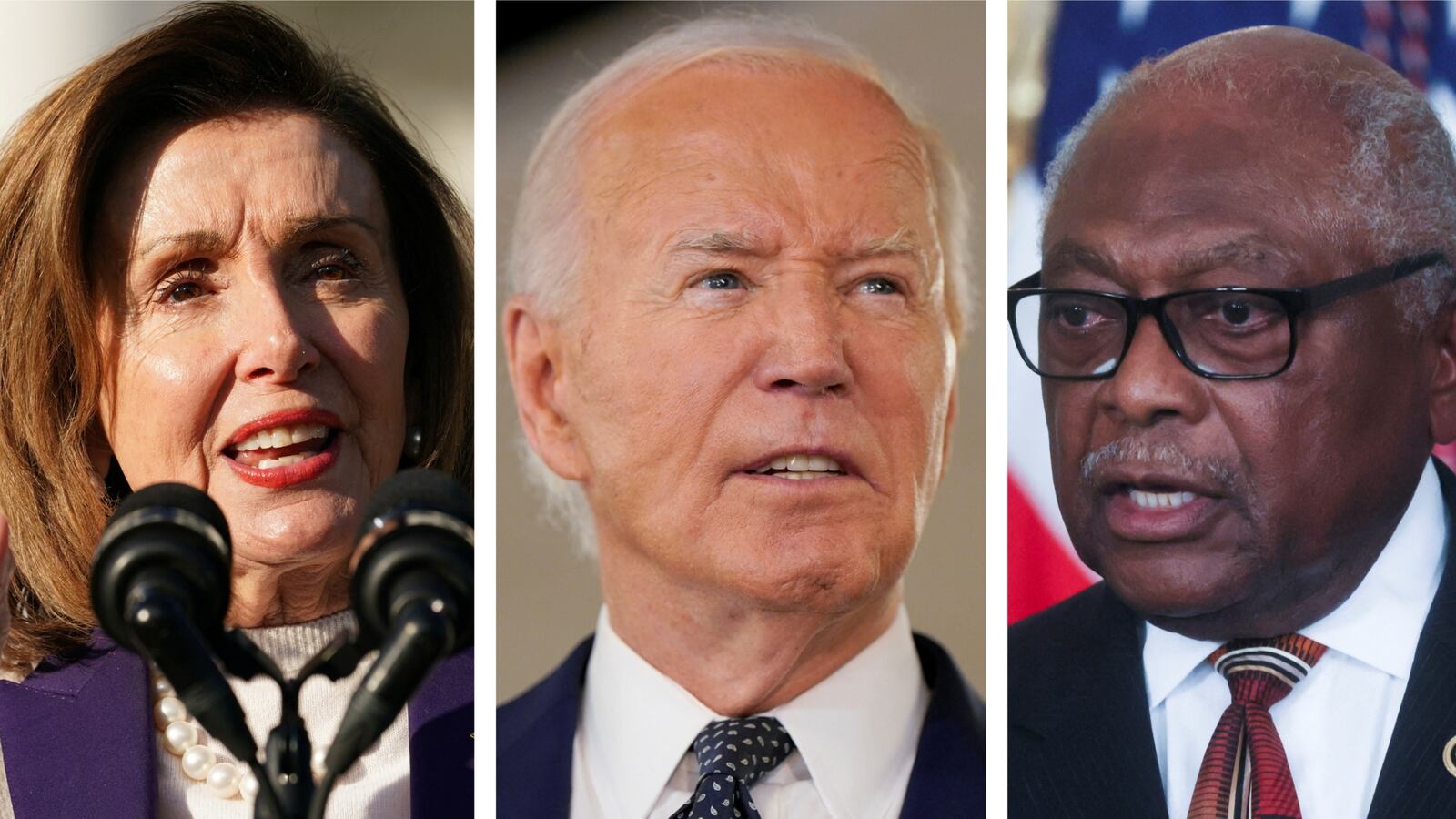 Rep. Nancy Pelosi, President Joe Biden and Rep. James Clyburn