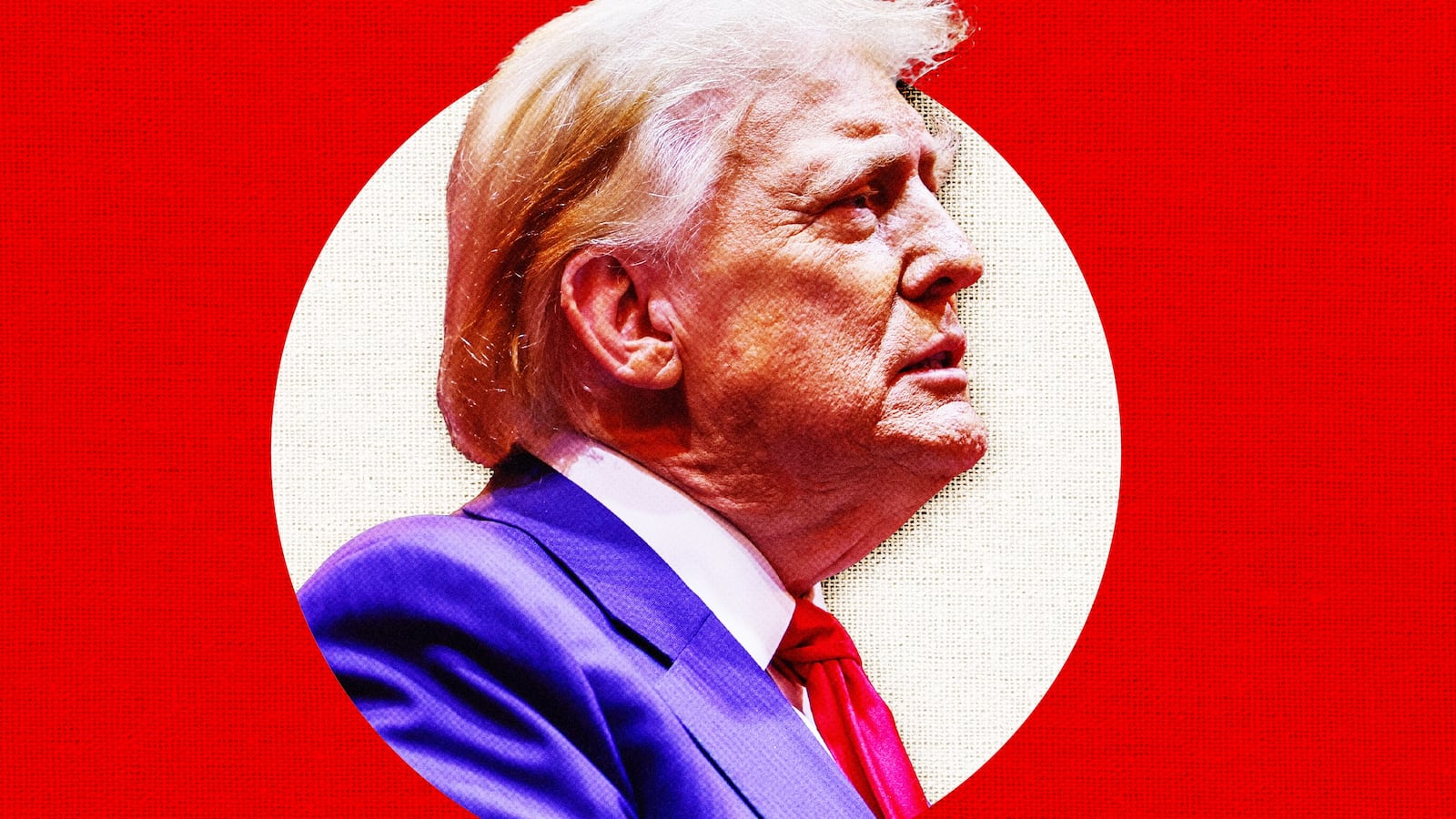 A photo illustration of Donald Trump.