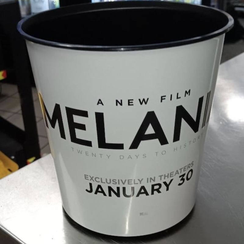 Melania popcorn bucket