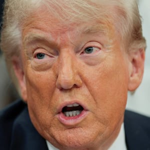 U.S. President Donald Trump speaks during an event to sign a memorandum in the Oval Office at the White House in Washington, D.C., U.S., May 5, 2026.