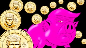 Donald Trump coin photo illustration