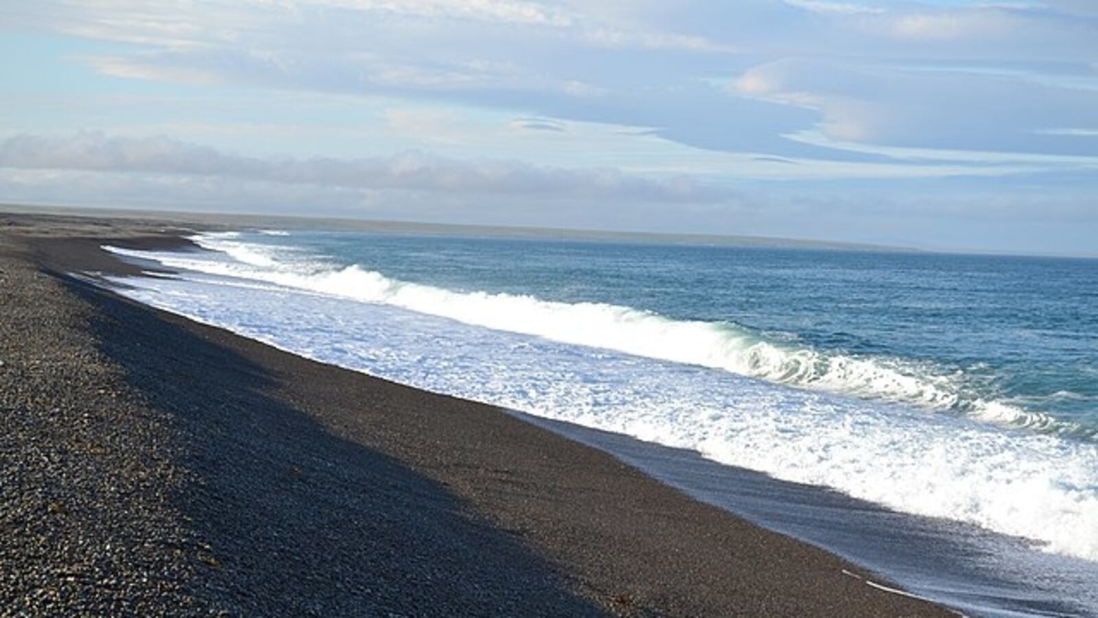 A beach in Gambell, Alaska.