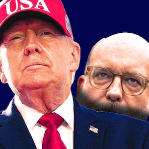Donald Trump and Project 2025 architect Russ Vought.