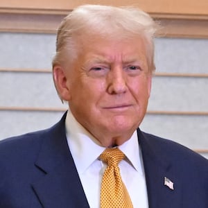 U.S. President Donald Trump poses for a photo with Japanese Emperor Naruhito at the Imperial Palace
