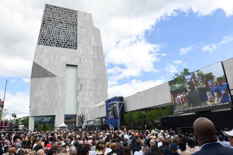dedication ceremony for the opening of the Obama Presidential Center