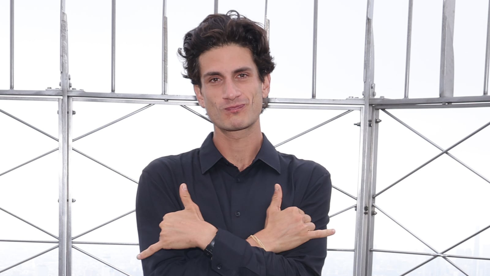 NEW YORK, NEW YORK - SEPTEMBER 17: Jack Schlossberg visits The Empire State Building on September 17, 2024 in New York City.