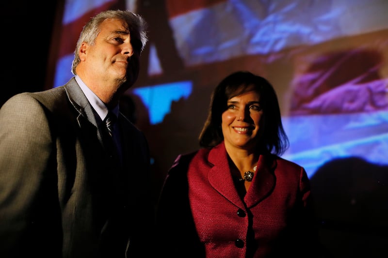 Minnesota 6th Congressional district winner Tom Emmer and his wife Jacqueline spoke to supporters at the Republican head quarters in the Loews Hotel Tuesday November 4 , 2014 in Minneapolis ,MN.