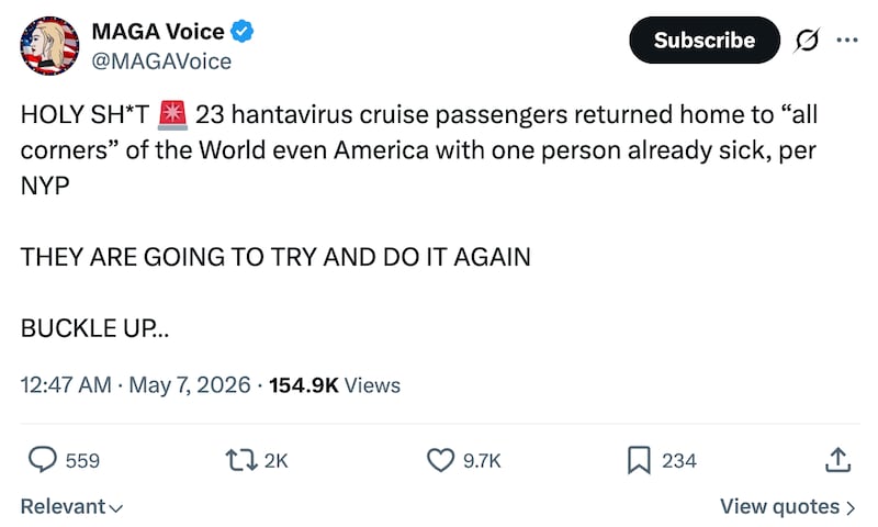 Right-wing conspiracies about the hantavirus are already spreading on social media, with some suggesting that it will usher in a manufactured global lockdown.