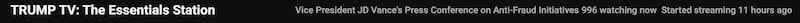 The stream dipped below 1,000.