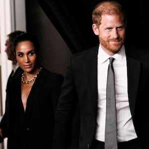 Prince Harry and Meghan, Duchess of Sussex attend the "Project Healthy Minds" gala in New York City on October 9, 2025.
