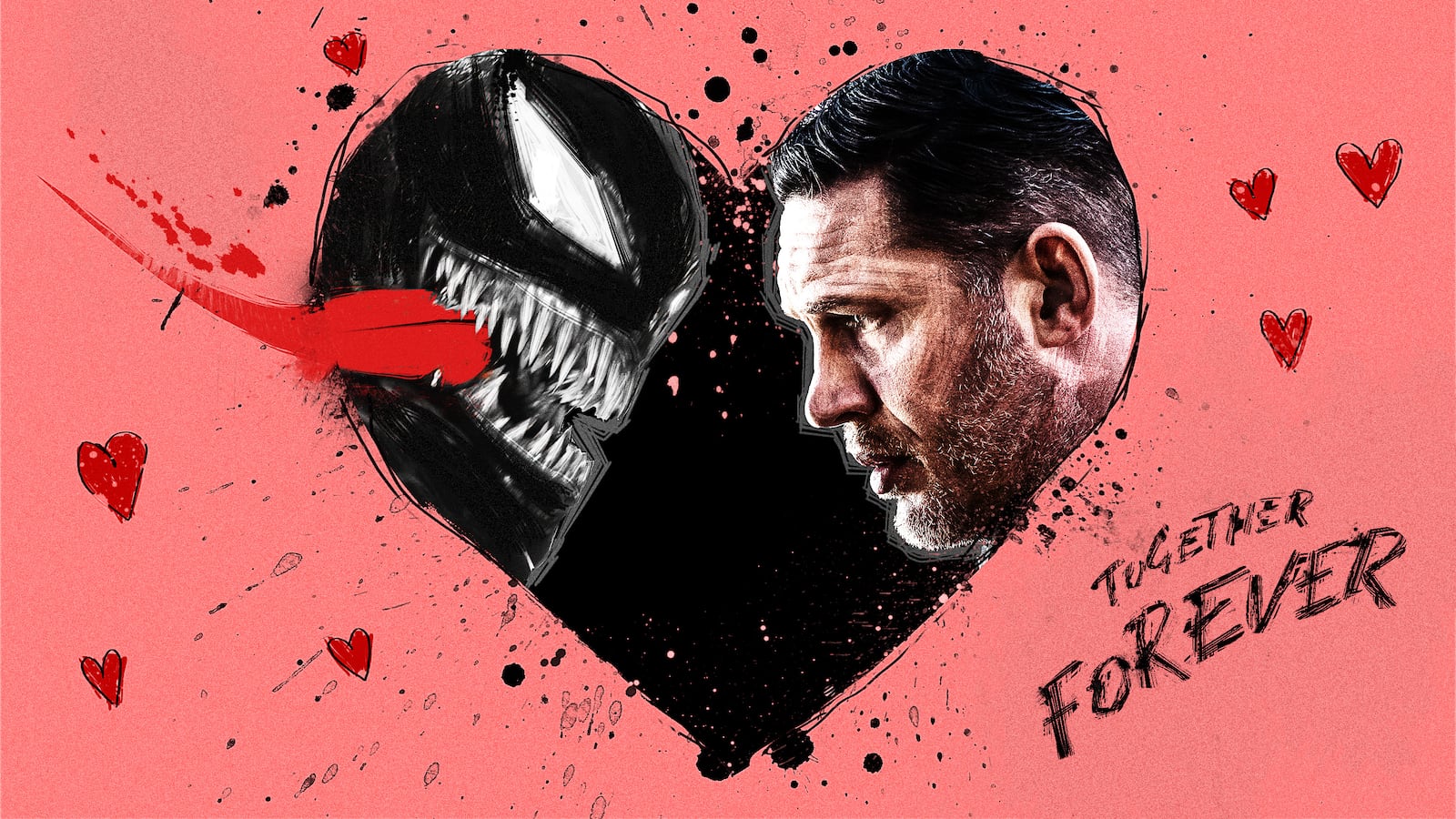 Tom Hardy as Eddie Brock and Venom