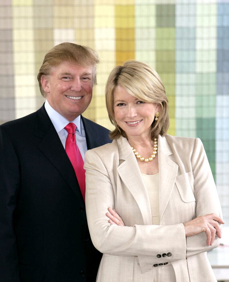 Martha Stewart and Donald Trump in 2005