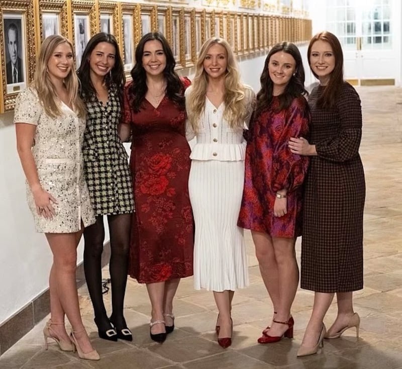 Team Trump L-R: Assistant Press Secretary Taylor Rogers, Assistant Press Secretary Olivia Wales, Special Assistant to the President and Senior Deputy Press Secretary Abigail Jackson, Associate Director of Press Operations Micah Stopperich, Regional Press Secretary Liz Huston and Deputy Press Secretary Anna Kelly.