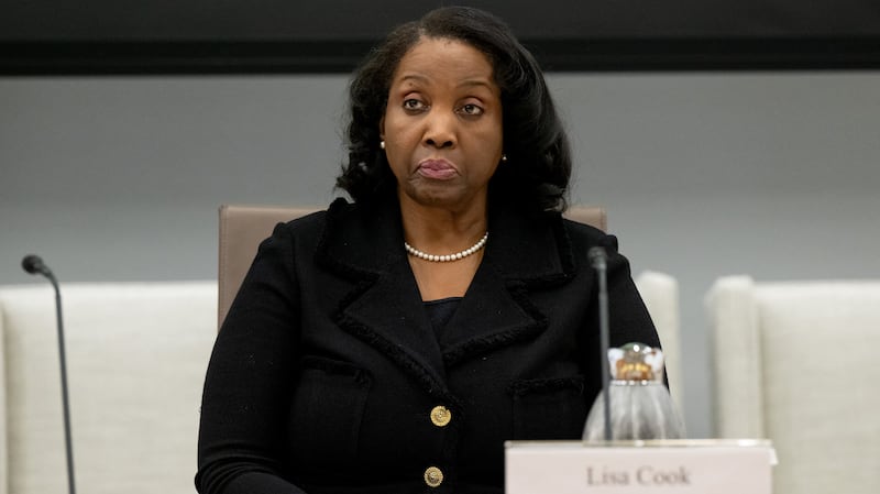 Lisa Cook, member of the Board of Governors of the US Federal Reserve, attends a Federal Reserve Board open meeting discussing proposed revisions to the board's supplementary leverage ratio standards at the Federal Reserve Board building in Washington, DC, on June 25, 2025. (Photo by SAUL LOEB / AFP) (Photo by SAUL LOEB/AFP via Getty Images)