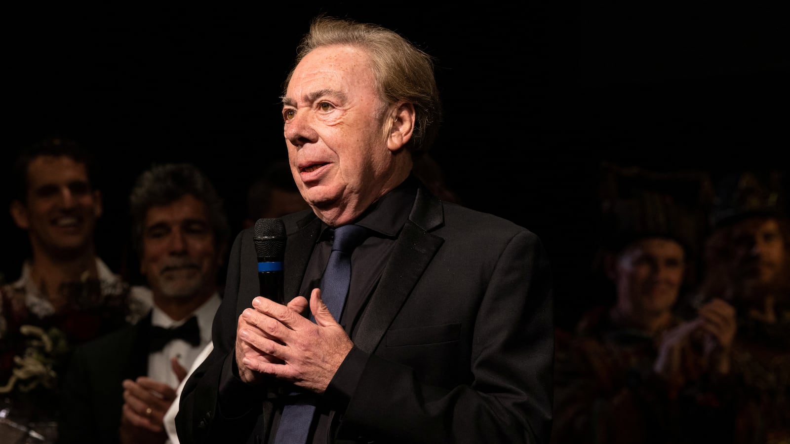 Andrew Lloyd Webber speaks after the final performance of the Phantom of the Opera.