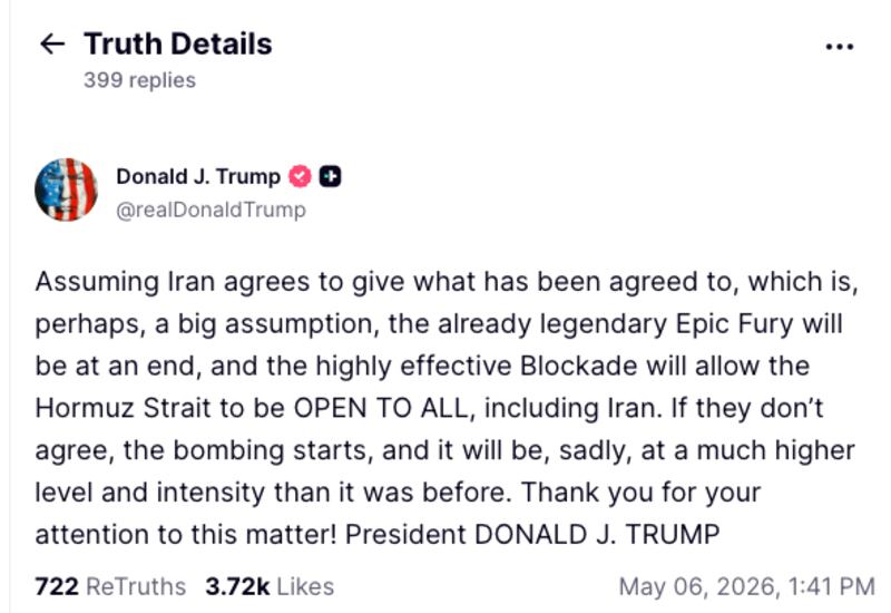 Trump Truth Social Post