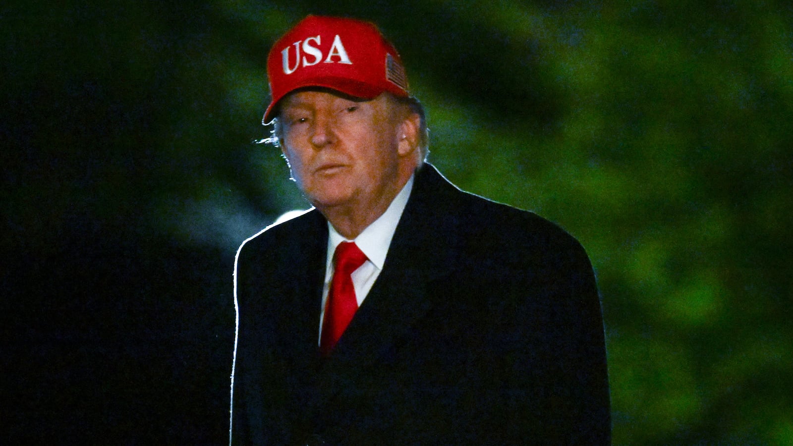 President Donald Trump arrives at the White House on April 12, 2026 in Washington, DC.