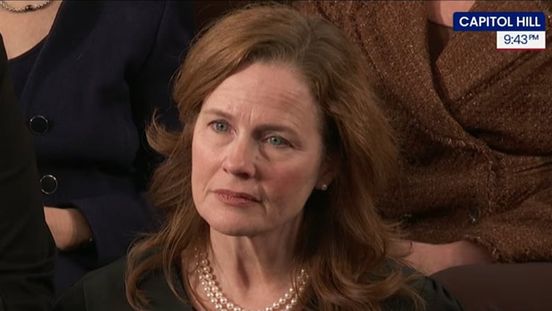 Amy Coney Barrett during the 2026 State of the Union Address.