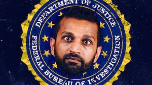 A photo illo illustration of FBI Director Kash Patel.