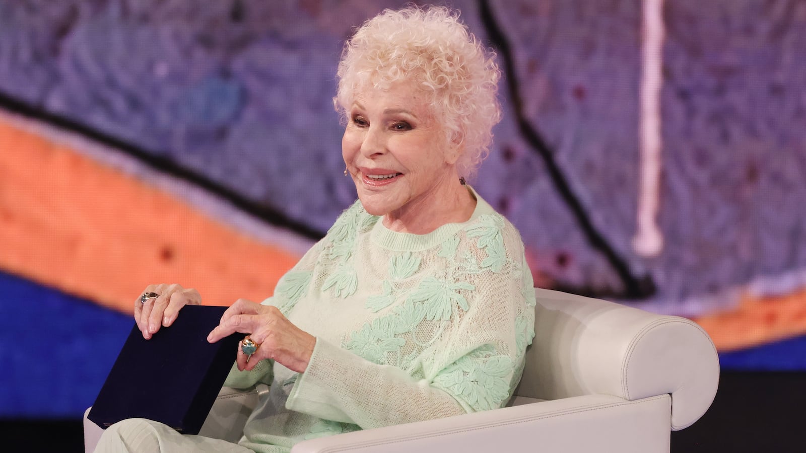 MILAN, ITALY - OCTOBER 05: Ornella Vanoni attend "Che Tempo Che Fa" TV Show at Nove Studios on October 05, 2025 in Milan, Italy. (Photo by Stefania D'Alessandro/Getty Images)