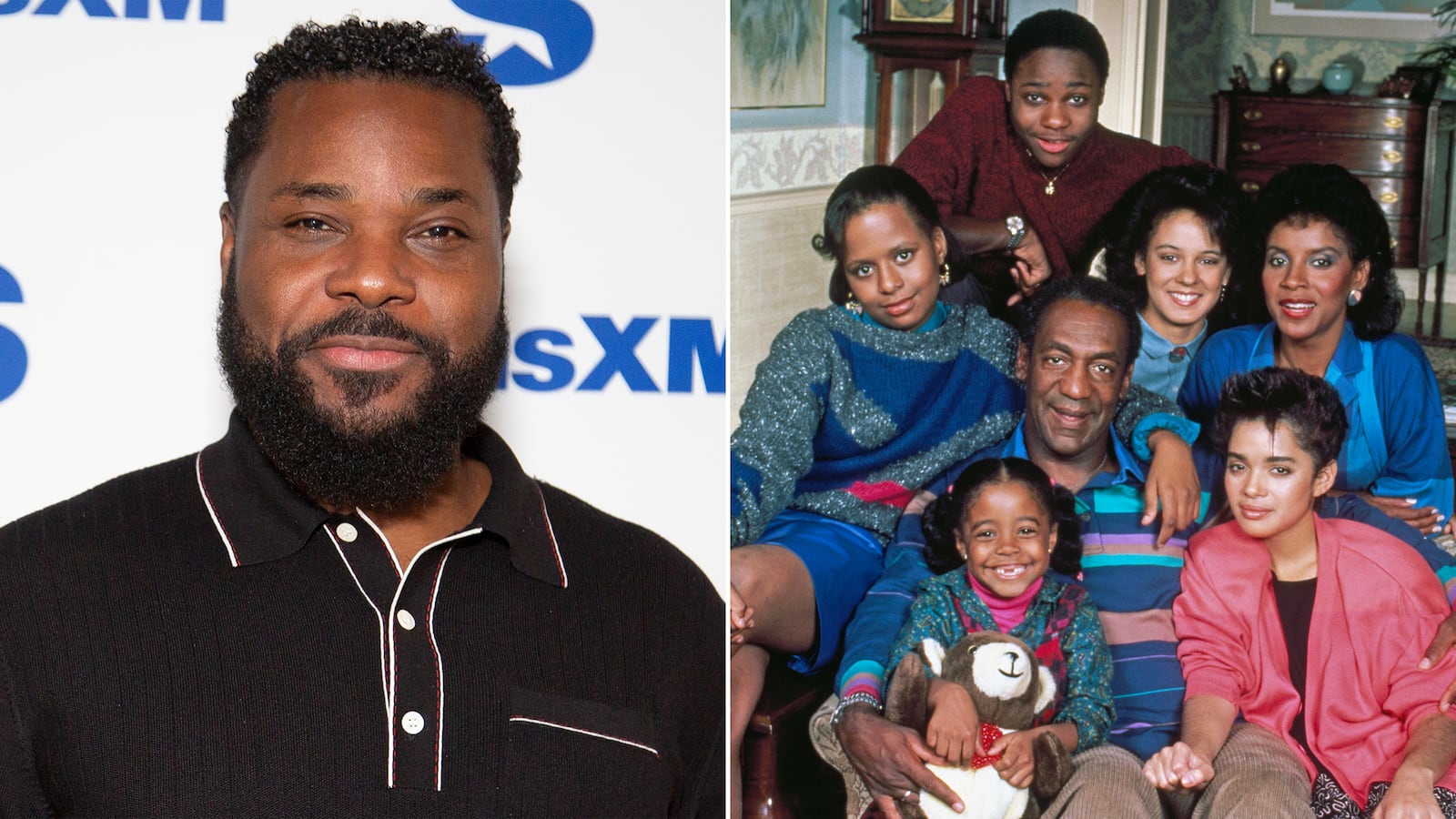 Malcom Jamal Warner, Cosby Show split image