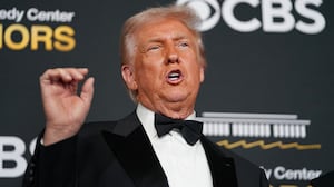 WASHINGTON, DC - DECEMBER 07: U.S. President Donald Trump attends the 48th annual Kennedy Center Honors at the Kennedy Center on December 07, 2025 in Washington, DC. The 2025 Kennedy Center Honorees are Sylvester Stallone, George Strait, the rock band KISS, Gloria Gaynor, and Michael Crawford. (Photo by Allison Robbert/Getty Images)