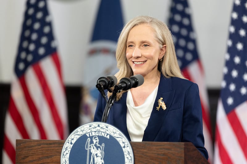 Virginia Governor Abigail Spanberger delivers the Democratic response to U.S. President Donald Trump's State of the Union address, in Williamsburg, Virginia, U.S., February 24, 2026.