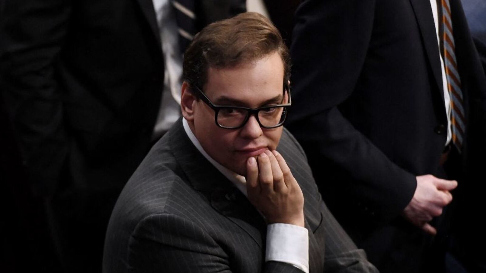 Republican Representative from New York George Santos attends the US House of Representatives voting for new speaker at the US Capitol in Washington, DC.