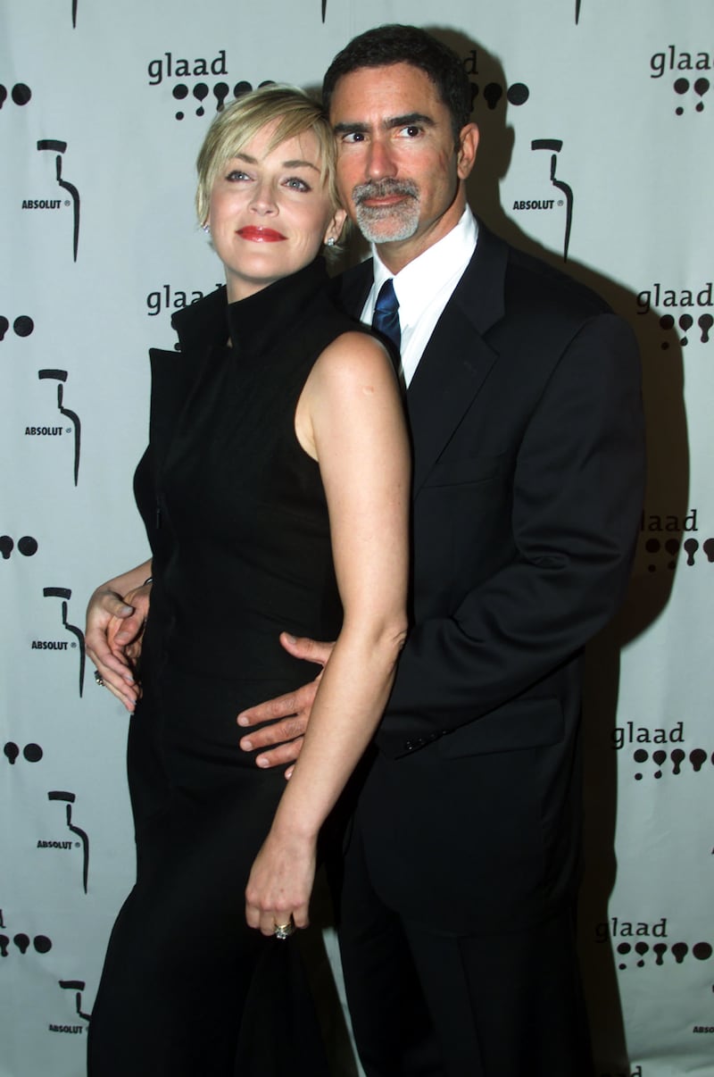 Sharon Stone and her then-husband Phil Bronstein in happier times.