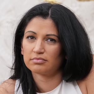 White House Deputy Chief of Staff Stephen Miller's wife, Katie Miller in the Oval Office of the White House on May 30, 2025 in Washington, DC.