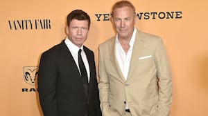 Taylor Sheridan and Kevin Costner for the "Yellowstone" World Premiere on June 11, 2018