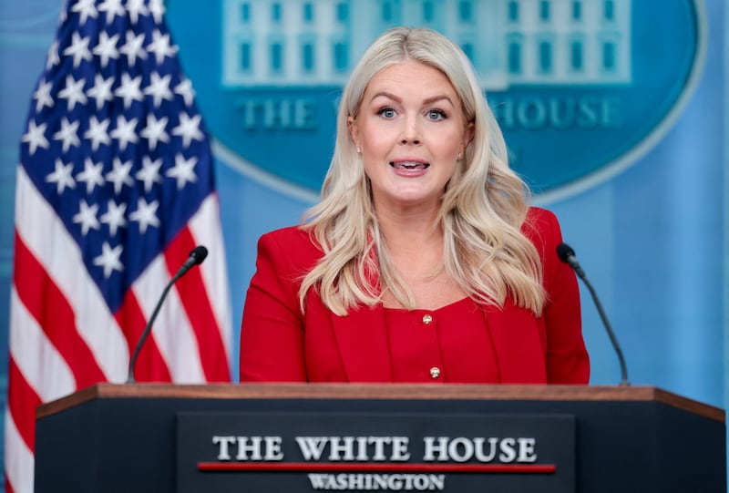 White House Press Secretary Karoline Leavitt holds a press briefing at the White House in Washington, D.C., U.S., July 23, 2026.