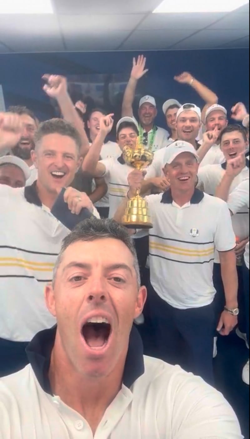 Europe's victorious Ryder Cup players troll Donald Trump