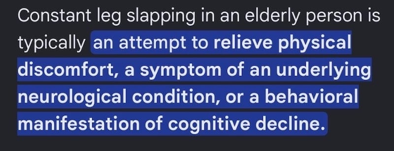Online medical resources suggested that the slapping could suggest something more serious.