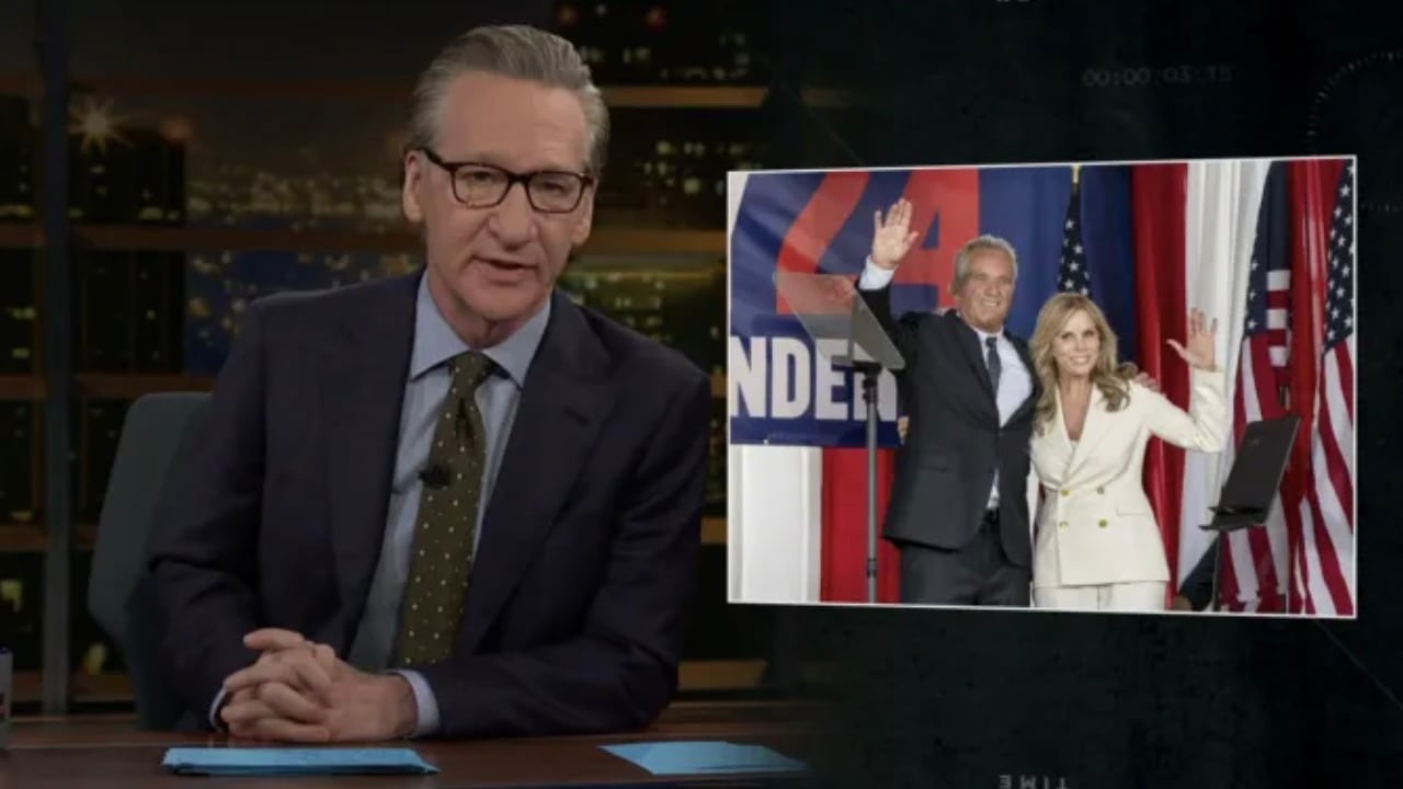 Bill Maher has defended Cheryl Hines over her support of husband RRK Jr