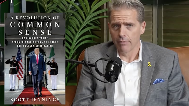 Scott Jennins promoting his book on The Officer Tatum Podcast.