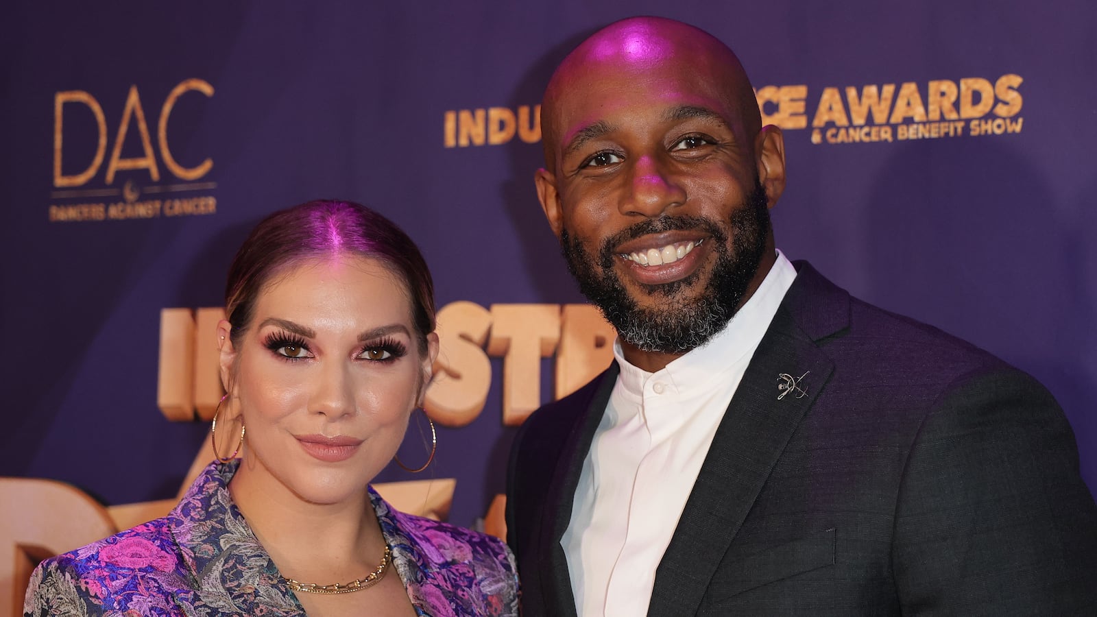 LOS ANGELES, CALIFORNIA - OCTOBER 12: (L-R) Allison Holker Boss and Stephen tWitch Boss attend the 2022 Industry Dance Awards at Avalon Hollywood & Bardot on October 12, 2022 in Los Angeles, California. (Photo by Momodu Mansaray/Getty Images)