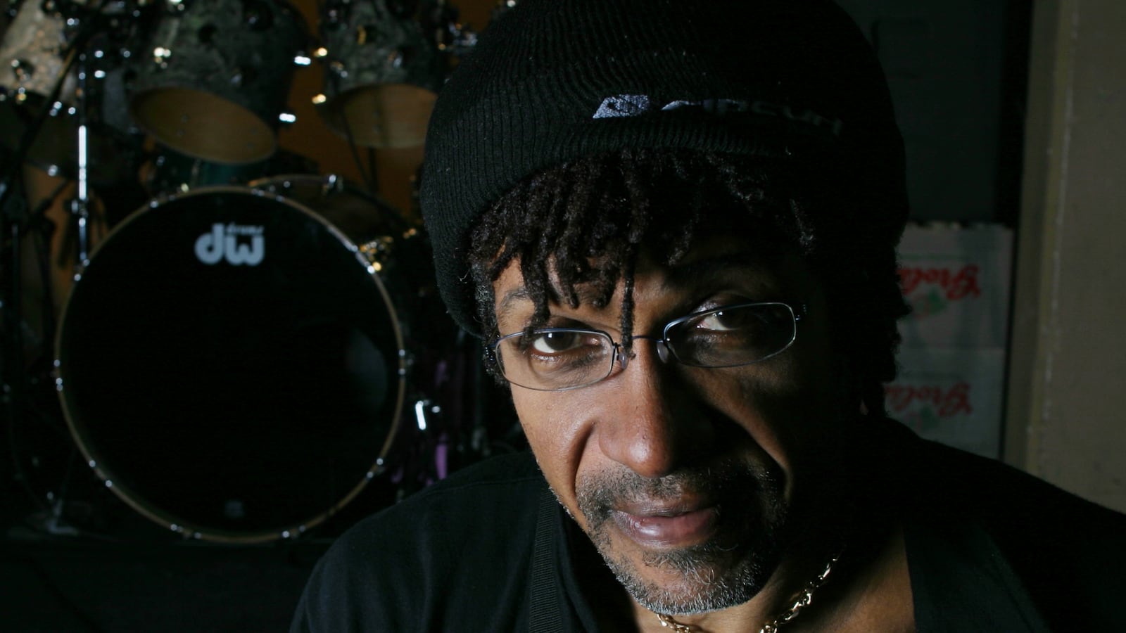 LONDON - 23rd JUNE: Jamaican drummer Sly Dunbar posed at the Jazz Cafe in London on 23rd June 2005.