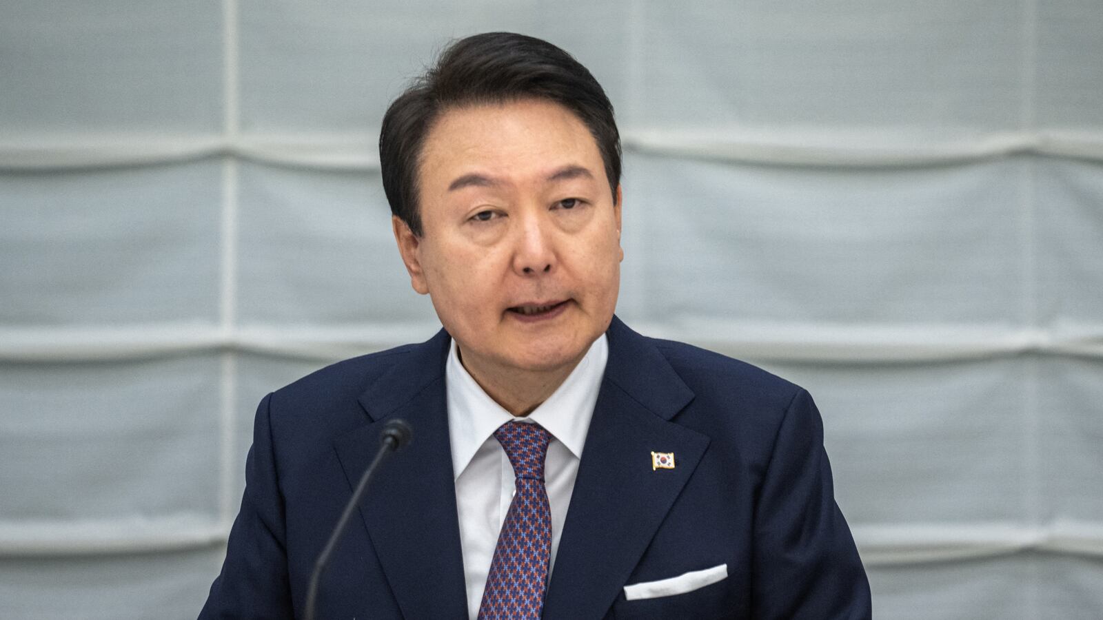 South Korean President Yoon Suk Yeol attends a meeting in Tokyo, Japan, on March 17, 2023.