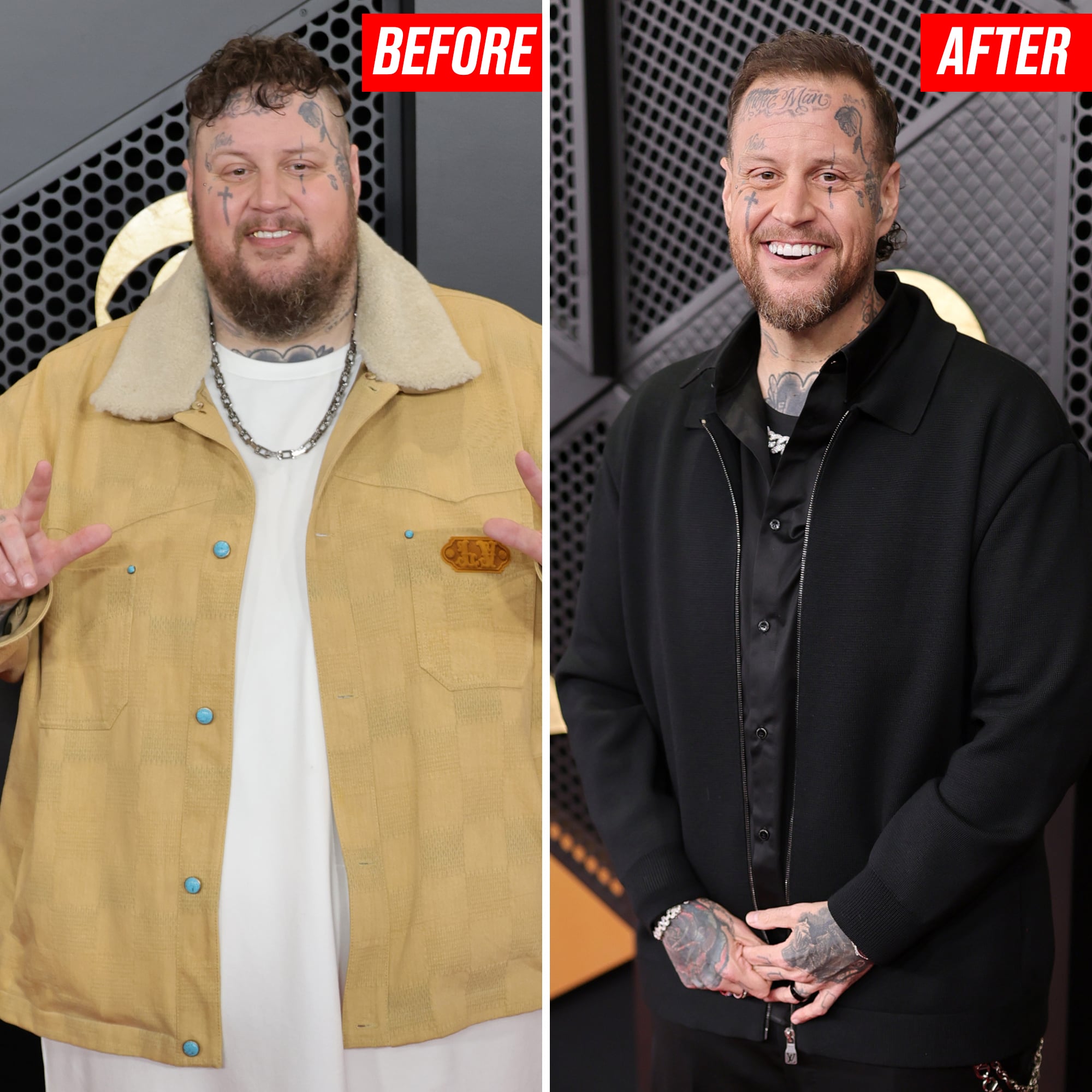 Jelly Roll weight lost before and after.